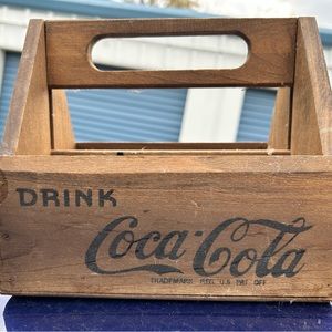 Coca Cola Wooden Case With Handles